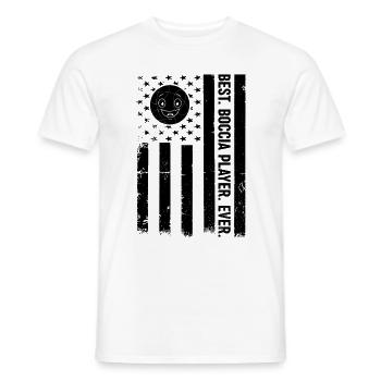 Boccia US Flag Best Boccia Player Ever - Men's T-Shirt - white - Front - AI Model Male 178 dark (178cm)