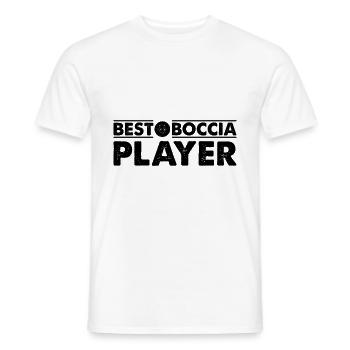Best Boccia Player - Bocce Ball Player Boccia Play - Men's T-Shirt - white - Front - AI Model Male 178 dark (178cm)