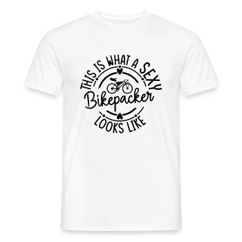 This Is What A Sexy Bikepacker Looks Like - Bikepa - Männer T-Shirt - Weiß - Vorne - AI Model Male 178 dark (178cm)