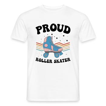 Roller Skates Roller Skater - Proud Roller Skater - Men's T-Shirt - white - Front - AI Model Male 178 dark (178cm)