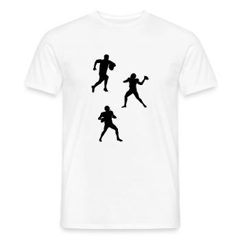 Rugby Player Silhouette Rugby Silhouette Rugby - Men's T-Shirt - white - Front - AI Model Male 178 dark (178cm)