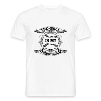 Jeu de tee-ball - Le tee-ball est ma saison préférée - T-shirt homme - blanc - Devant - AI Model Male 178 dark (178cm)