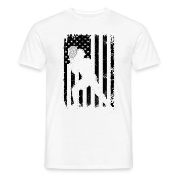 Racquetball American Flag Racquetball Player - Männer T-Shirt - Weiß - Vorne - AI Model Male 178 dark (178cm)