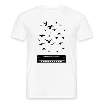 Harmonica Instrumant Harmonica Player - Männer T-Shirt - Weiß - Vorne - AI Model Male 178 dark (178cm)