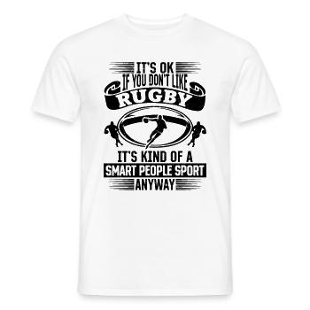 Rugby Season Rugby Quotes Rugby Saying - Men's T-Shirt - white - Front - AI Model Male 178 dark (178cm)