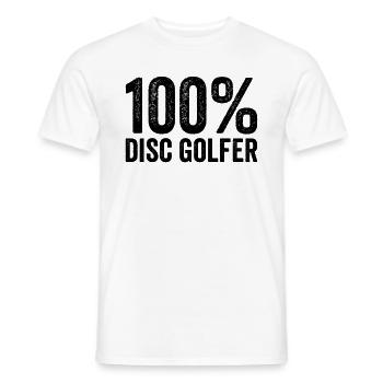 100% disc golfer - Männer T-Shirt - Weiß - Vorne - AI Model Male 178 dark (178cm)