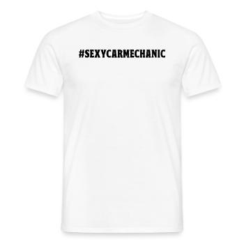 #SexyCarMechanic - Sexy Car Mechanic - Men's T-Shirt - white - Front - AI Model Male 178 dark (178cm)