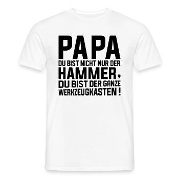 Papa Vatertag Ideen Bester Papa - Männer T-Shirt - Weiß - Vorne - AI Model Male 178 dark (178cm)