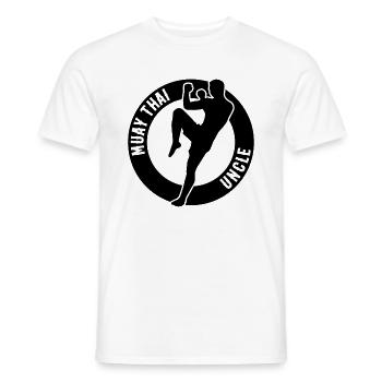 Muay Thai Uncle Muay Thai Fighter - Men's T-Shirt - white - Front - AI Model Male 178 dark (178cm)