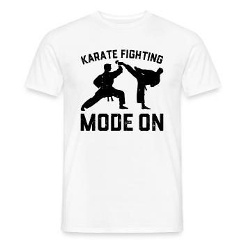 Karate Fighting Mode On - Karate Fighter Karate - Men's T-Shirt - white - Front - AI Model Male 178 dark (178cm)