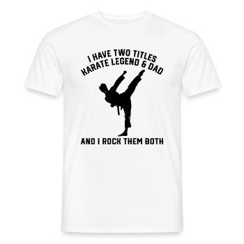 I have two titles Karate Legend & Grandpa Karate G - Männer T-Shirt - Weiß - Vorne - AI Model Male 178 dark (178cm)
