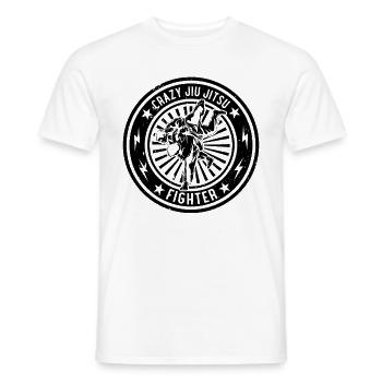 Crazy Jiu Jitsu Fighter - Jiu Jitsu martial arts - Men's T-Shirt - white - Front - AI Model Male 178 dark (178cm)