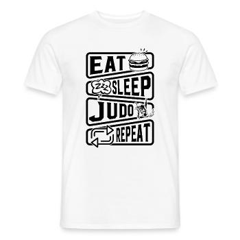 Eat Sleep Judo Repeat - Judo Martial Arts Judo - Men's T-Shirt - white - Front - AI Model Male 178 dark (178cm)