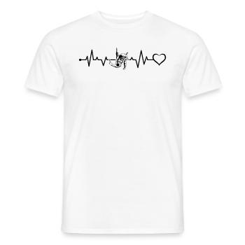 Judo Heartbeat Heart Judo Fighter - Men's T-Shirt - white - Front - AI Model Male 178 dark (178cm)