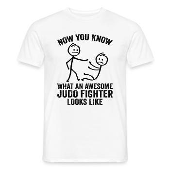 Now You Know What An Awesome judo Fighter Looks Li - Männer T-Shirt - Weiß - Vorne - AI Model Male 178 dark (178cm)
