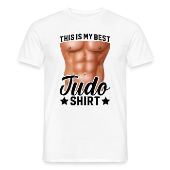 This is my best Judo shirt Judo - Männer T-Shirt - Weiß - Vorne - AI Model Male 178 dark (178cm)