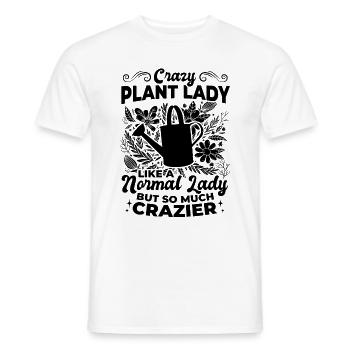 Folle plante dame Jardinier Fille Amateur de plantes - T-shirt homme - blanc - Devant - AI Model Male 178 dark (178cm)