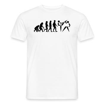 Wing Chun Evolution stick figure Wing Chun Fighter - Men's T-Shirt - white - Front - AI Model Male 178 dark (178cm)