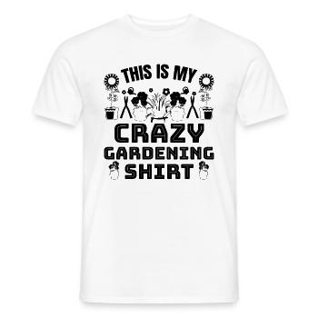 C’est ma chemise de jardinage folle Gardener Gardenin - T-shirt homme - blanc - Devant - AI Model Male 178 dark (178cm)
