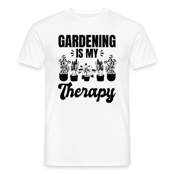 Gardening is My Therapy - Landscaping Hobby Garden - Men's T-Shirt - white - Front - AI Model Male 178 dark (178cm)