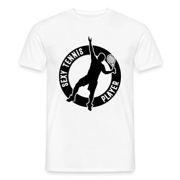 Joueur de tennis - Joueur de tennis sexy - T-shirt homme - blanc - Devant - AI Model Male 178 dark (178cm)