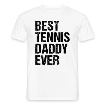 Best Tennis Daddy Ever - Männer T-Shirt - Weiß - Vorne - AI Model Male 178 dark (178cm)
