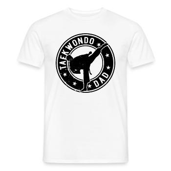 Taekwondo Dad Taekwondo Fighter - Men's T-Shirt - white - Front - AI Model Male 178 dark (178cm)