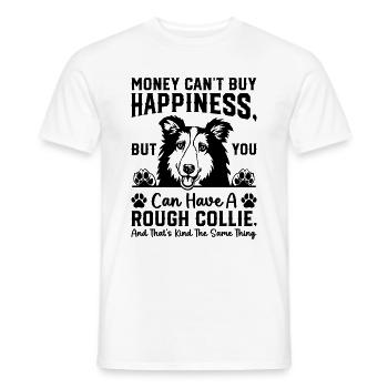 Rough Collie Quotes Rough Collie Sayings - Men's T-Shirt - white - Front - AI Model Male 178 dark (178cm)