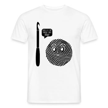 Crocheteur - Laissez-moi juste finir ce rang - Funny Cr - T-shirt homme - blanc - Devant - AI Model Male 178 dark (178cm)