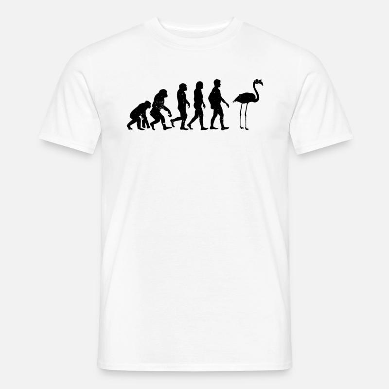 Flamingo Evolution Flamingo - Men's T-shirt - white