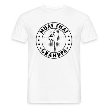 Muay Thai Grand-père Muay Thai Combattant - T-shirt homme - blanc - Devant - AI Model Male 178 dark (178cm)