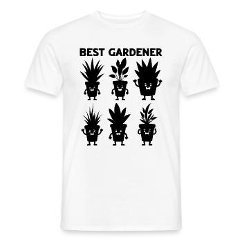 Meilleur Jardinier - Amateur de plantes Jardinage drôle - T-shirt homme - blanc - Devant - AI Model Male 178 dark (178cm)