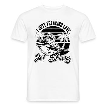 Jetski Rider - I just freaking love jet skiing - Men's T-Shirt - white - Front - AI Model Male 178 dark (178cm)