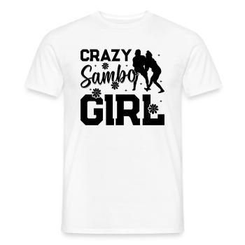 Crazy Sambo Girl - Männer T-Shirt - Weiß - Vorne - AI Model Male 178 dark (178cm)