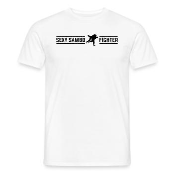 Combattant sexy de Sambo - Sambo Arts Martiaux Sambo - T-shirt homme - blanc - Devant - AI Model Male 178 dark (178cm)