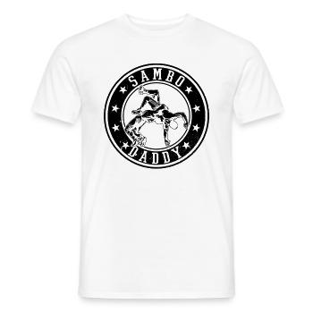 Sambo Daddy Sambo Fighter Daddy - T-shirt homme - blanc - Devant - AI Model Male 178 dark (178cm)