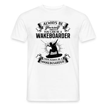Soyez toujours vous-même, sauf si vous pouvez être un wakeboarder - T-shirt homme - blanc - Devant - AI Model Male 178 dark (178cm)