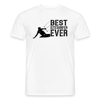 Kiteboarding Kitesurfer Kitesurfing - Best - Men's T-Shirt - white - Front - AI Model Male 178 dark (178cm)