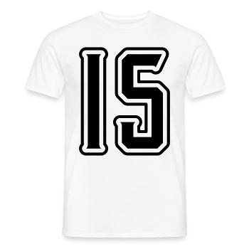 Symbole de 15 chiffres - T-shirt homme - blanc - Devant - AI Model Male 178 dark (178cm)