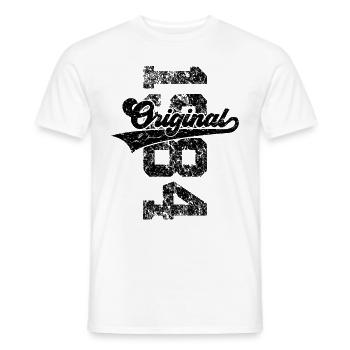 42ND BIRTHDAY ORIGINAL 1984 - Men's T-Shirt - white - Front - AI Model Male 178 dark (178cm)