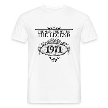 1971| Die Legende seit 1971 Geburtstag - Männer T-Shirt - Weiß - Vorne - AI Model Male 178 dark (178cm)