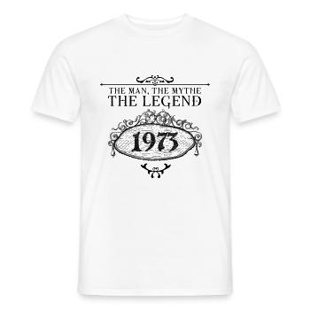 1973| Die Legende seit 1973 Geburtstag - Männer T-Shirt - Weiß - Vorne - AI Model Male 178 dark (178cm)