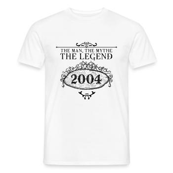2004| Die Legende seit 2004 Geburtstag - Männer T-Shirt - Weiß - Vorne - AI Model Male 178 dark (178cm)