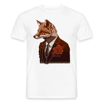 Fuchs Tierliebhaber Tierisch Tier Geschenkidee - Männer T-Shirt - Weiß - Vorne - AI Model Male 178 dark (178cm)