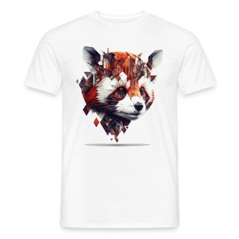 Roter Panda Geschenk Pandabär Kunst Tier Zoo Motiv - Männer T-Shirt - Weiß - Vorne - AI Model Male 178 dark (178cm)