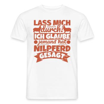 Nilpferd Geschenke lustiger Spruch Nilpferdliebhab - Männer T-Shirt - Weiß - Vorne - AI Model Male 178 dark (178cm)