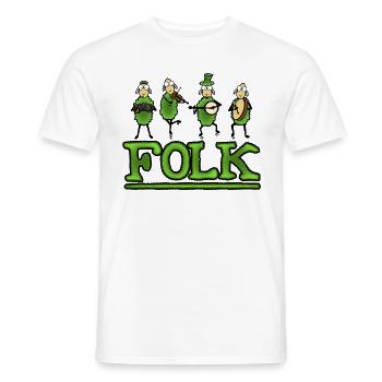 Groupe de musique folklorique - T-shirt homme - blanc - Devant - AI Model Male 178 dark (178cm)