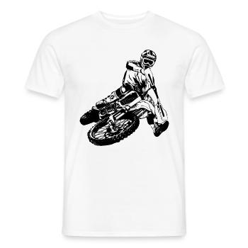Enduro Hors-route - T-shirt homme - blanc - Devant - AI Model Male 178 dark (178cm)