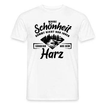 Wahre Schönheit kommt nicht von innen - Harz - Männer T-Shirt - Weiß - Vorne - AI Model Male 178 dark (178cm)