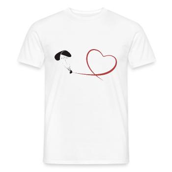 Parapente coeur - T-shirt homme - blanc - Devant - AI Model Male 178 dark (178cm)